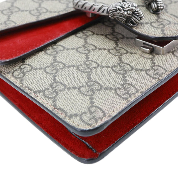 GUCCI Dionysus Mini GG Supreme Canvas Crossbody Bag Beige 421970