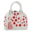 LOUIS VUITTON x YK Alma BB Infinity Dots Epi Leather Satchel Crossbody Bag White