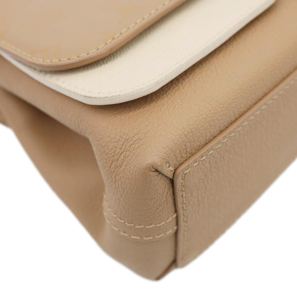 LOUIS VUITTON Very Chain Monogram Cuir Plume Ecume Shoulder Bag Brown