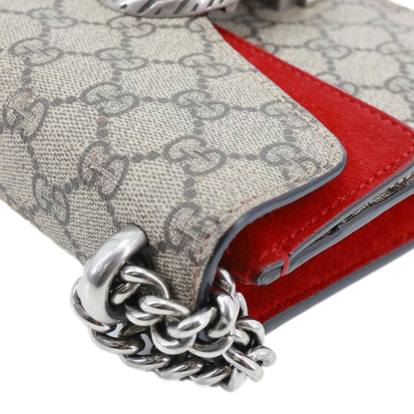 GUCCI Dionysus Mini GG Supreme Canvas Crossbody Bag Beige 421970