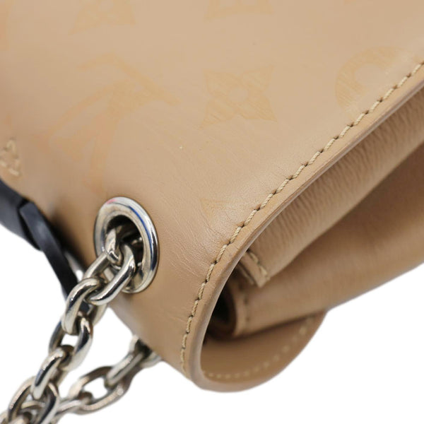LOUIS VUITTON Very Chain Monogram Cuir Plume Ecume Shoulder Bag Brown