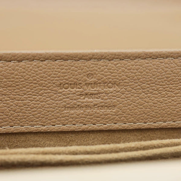 LOUIS VUITTON Very Chain Monogram Cuir Plume Ecume Shoulder Bag Brown