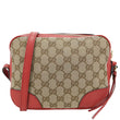 GUCCI Bree GG Canvas Leather Crossbody Bag Red 449413