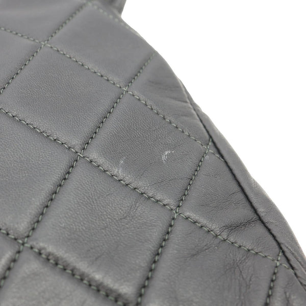CHANEL Girl Quilted Lambskin Leather Crossbody Bag Grey