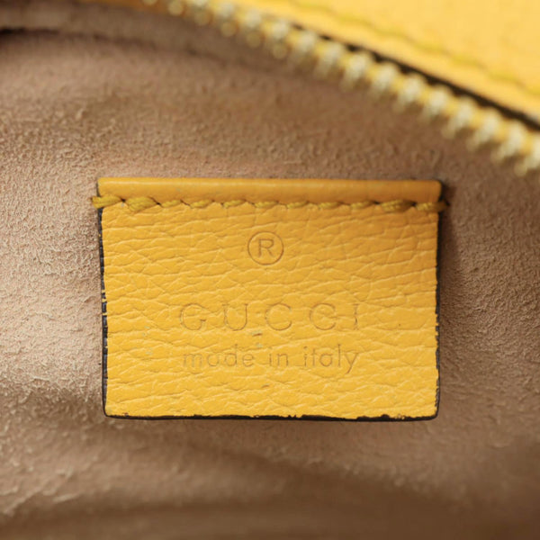 GUCCI Ophidia Mini Flora GG Round Supreme Monogram Web Crossbody Bag Yellow 550618