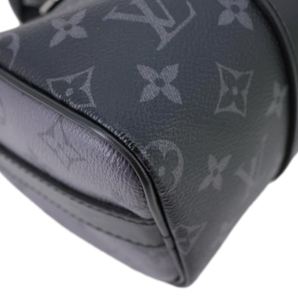 LOUIS VUITTON Keepall 25 Bandouliere Monogram Eclipse Reverse Canvas Satchel Bag Black