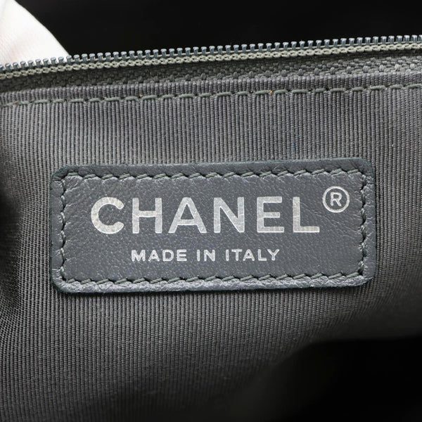 CHANEL Girl Quilted Lambskin Leather Crossbody Bag Grey