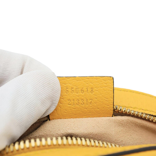 GUCCI Ophidia Mini Flora GG Round Supreme Monogram Web Crossbody Bag Yellow 550618