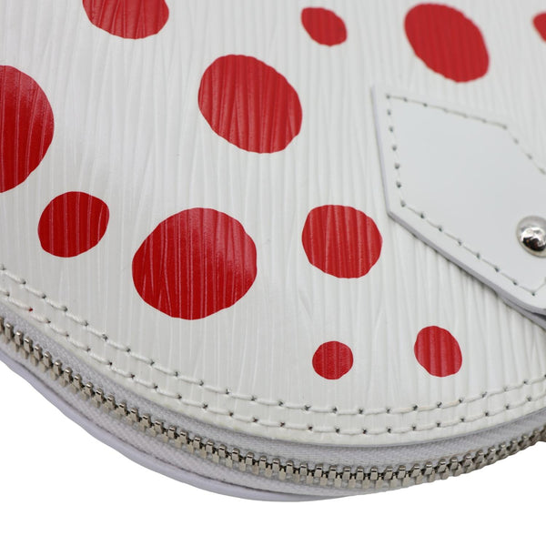 LOUIS VUITTON x YK Alma BB Infinity Dots Epi Leather Satchel Crossbody Bag White