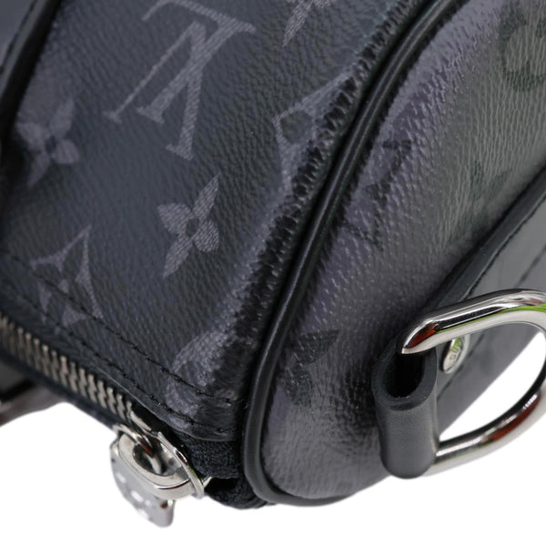 LOUIS VUITTON Keepall 25 Bandouliere Monogram Eclipse Reverse Canvas Satchel Bag Black