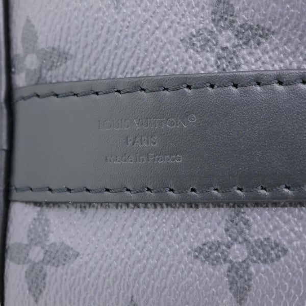 LOUIS VUITTON Keepall 25 Bandouliere Monogram Eclipse Reverse Canvas Satchel Bag Black