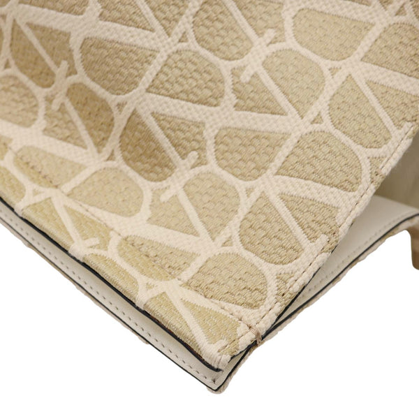 VALENTINO VLogo Signature Medium Toile Iconographe Tote Bag Off White