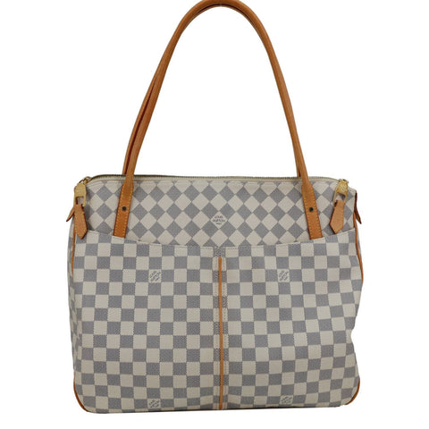LOUIS VUITTON Figheri GM Damier Azur Shoulder Bag White