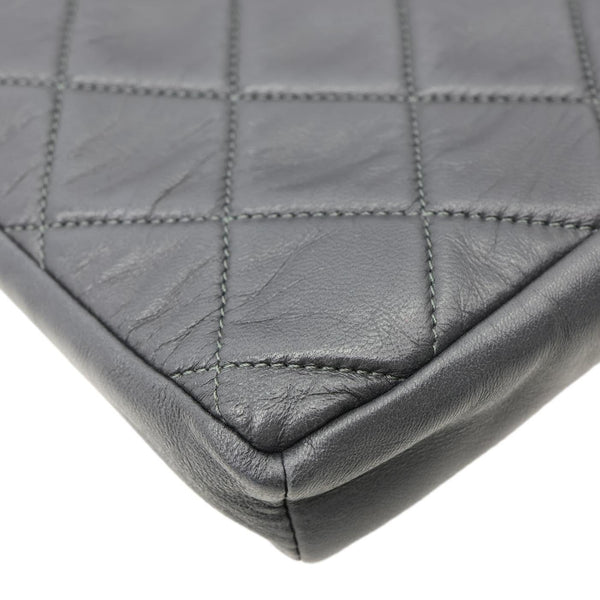 CHANEL Girl Quilted Lambskin Leather Crossbody Bag Grey