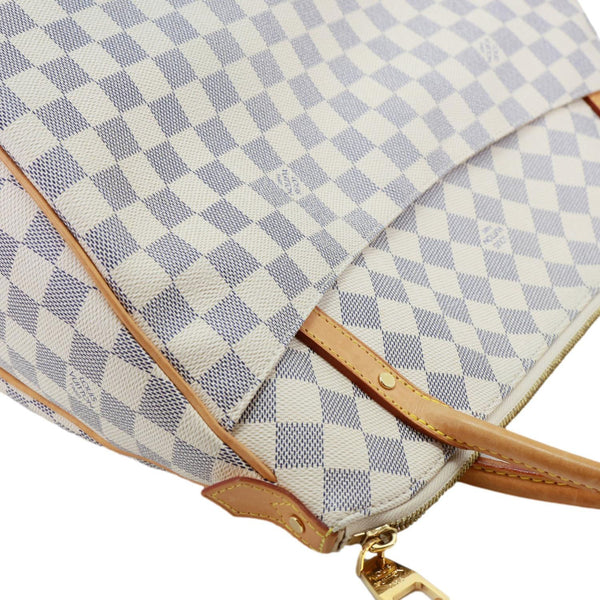 LOUIS VUITTON Figheri GM Damier Azur Shoulder Bag White