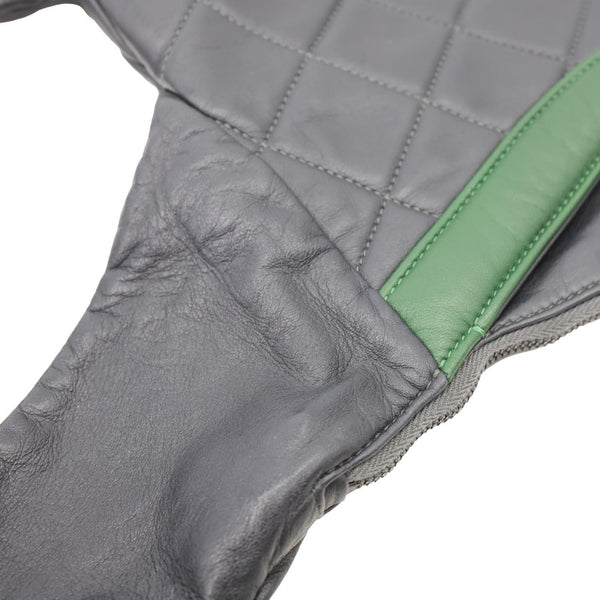 CHANEL Girl Quilted Lambskin Leather Crossbody Bag Grey