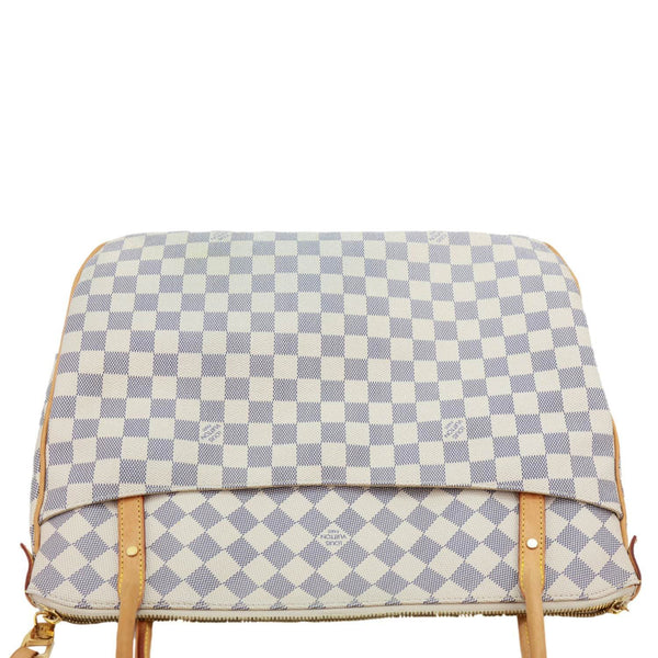 LOUIS VUITTON Figheri GM Damier Azur Shoulder Bag White