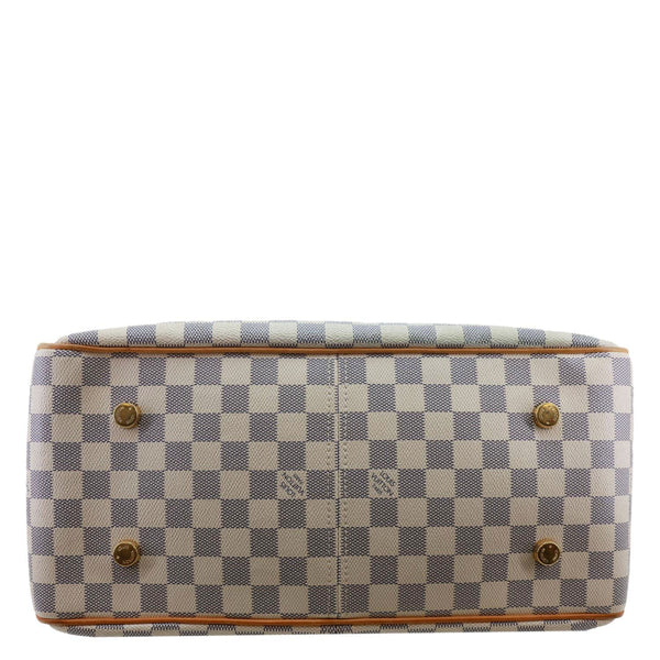 LOUIS VUITTON Figheri GM Damier Azur Shoulder Bag White