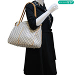 LOUIS VUITTON Figheri GM Damier Azur Shoulder Bag White
