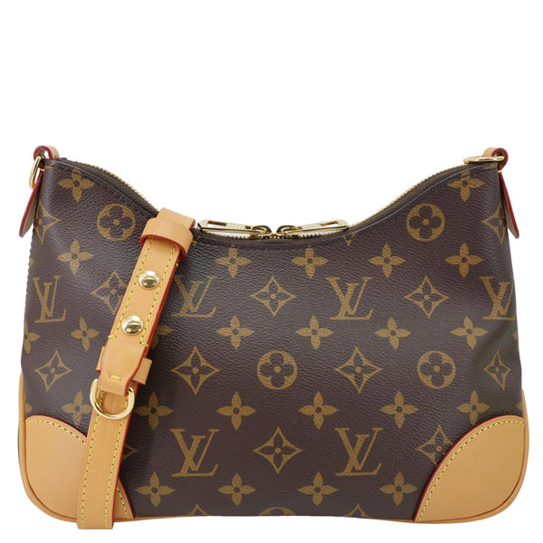 LOUIS VUITTON Boulogne PM Monogram Canvas Shoulder Bag Brown