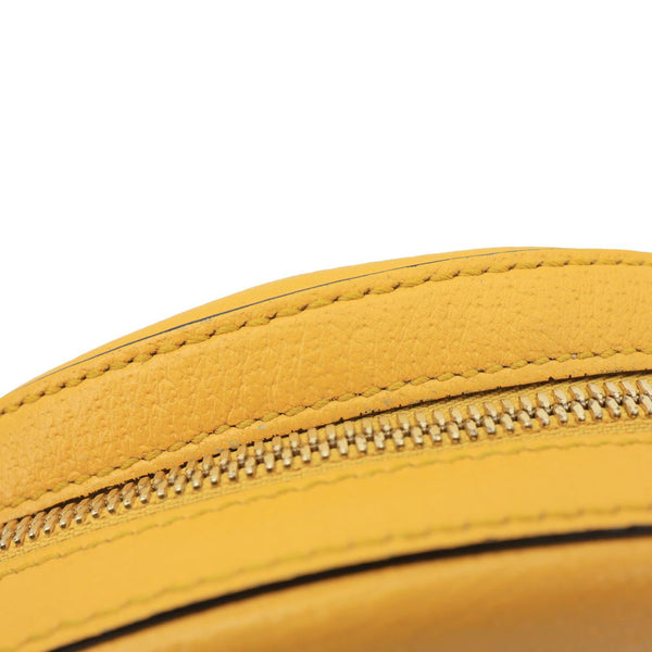 GUCCI Ophidia Mini Flora GG Round Supreme Monogram Web Crossbody Bag Yellow 550618