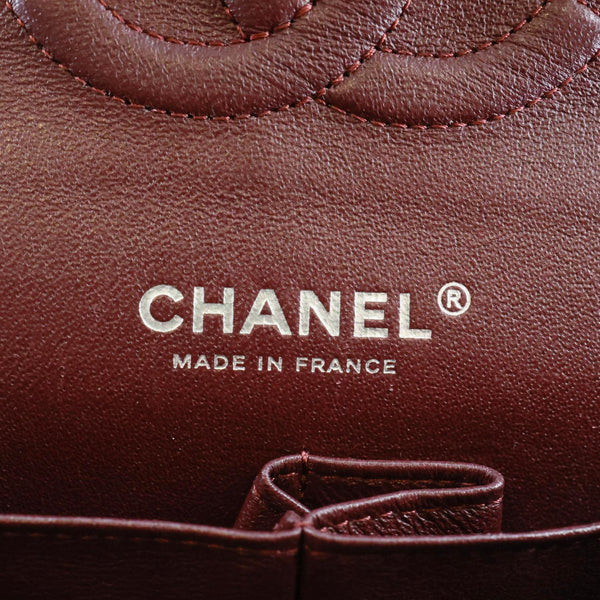 CHANEL Classic Double Flap Medium Quilted Caviar Leather Shoulder Bag Black