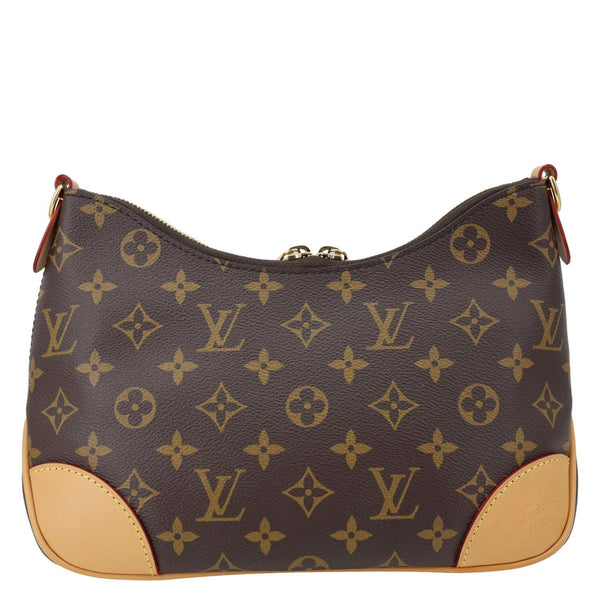 LOUIS VUITTON Boulogne PM Monogram Canvas Shoulder Bag Brown
