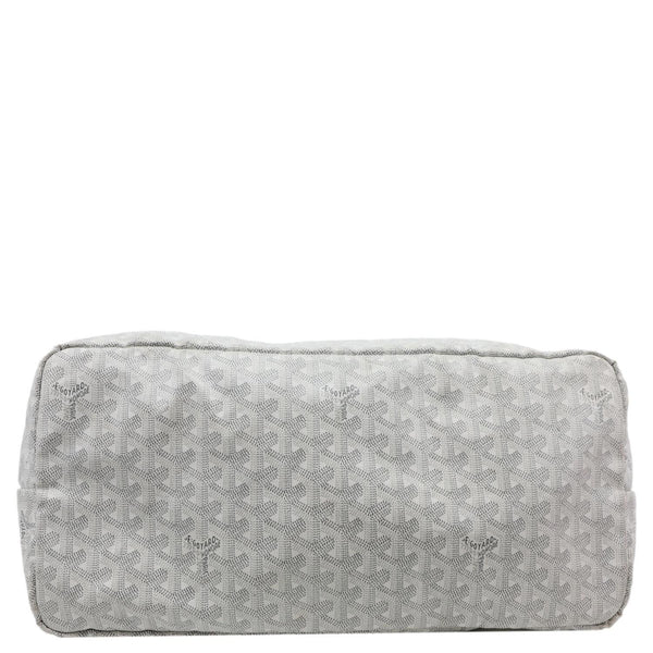 GOYARD Saint Louis GM Chevron Print Canvas Tote Bag White