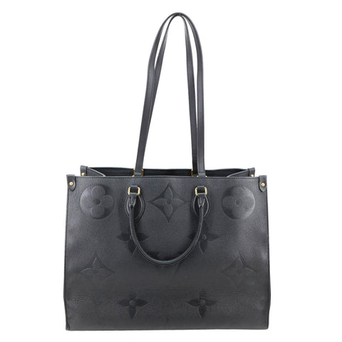 LOUIS VUITTON Onthego GM Giant Monogram Empreinte Shoulder Bag Black