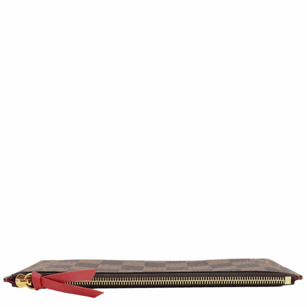 LOUIS VUITTON Felicie Zippered Damier Ebene Canvas Insert Pouch Brown