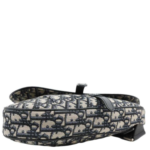 CHRISTIAN DIOR Saddle Oblique Jacquard Crossbody Bag Grey