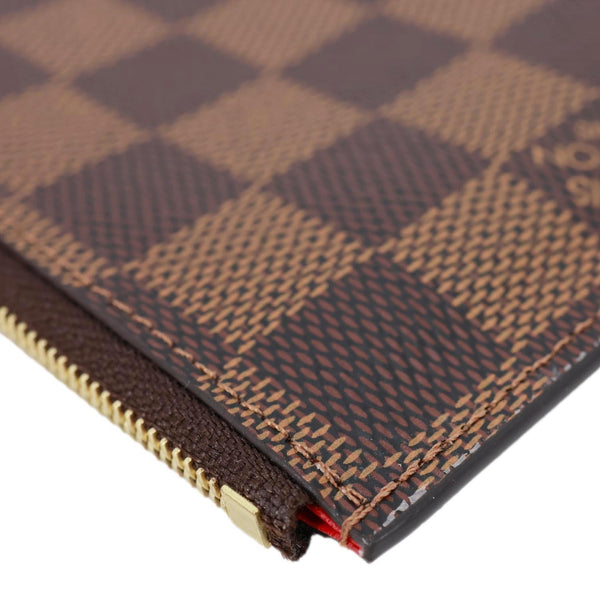 LOUIS VUITTON Felicie Zippered Damier Ebene Canvas Insert Pouch Brown