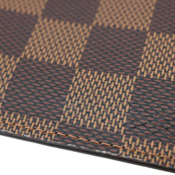 LOUIS VUITTON Felicie Zippered Damier Ebene Canvas Insert Pouch Brown