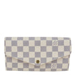 LOUIS VUITTON Sarah Damier Azur Wallet White
