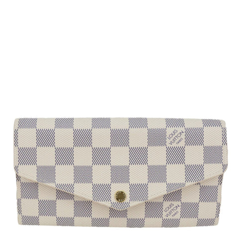 LOUIS VUITTON Sarah Damier Azur Wallet White
