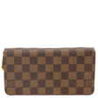 LOUIS VUITTON Damier Ebene Zippy Wallet Brown