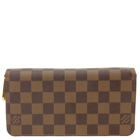 LOUIS VUITTON Damier Ebene Zippy Wallet Brown