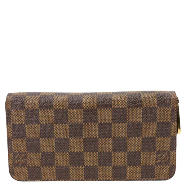LOUIS VUITTON Damier Ebene Zippy Wallet Brown