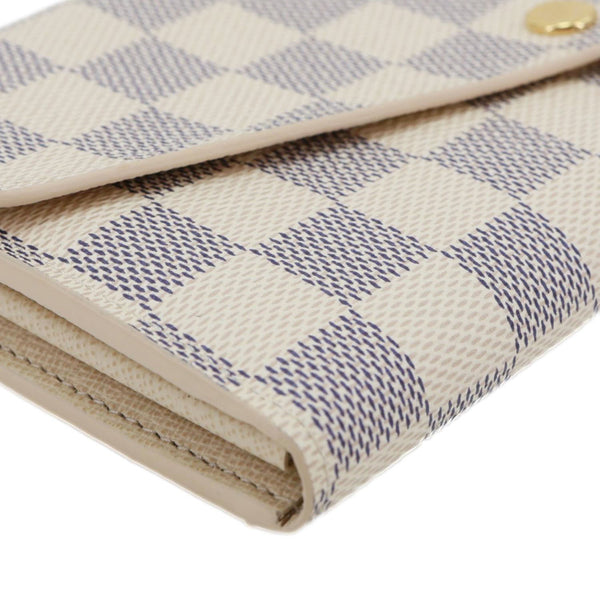 LOUIS VUITTON Sarah Damier Azur Wallet White