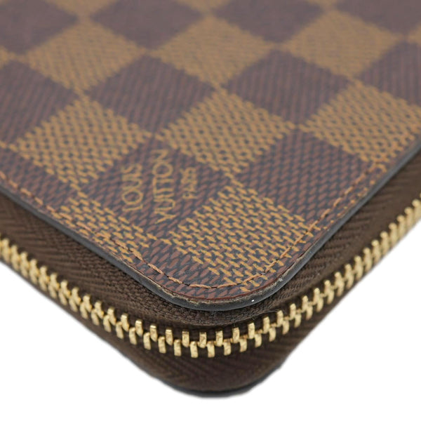 LOUIS VUITTON Damier Ebene Zippy Wallet Brown