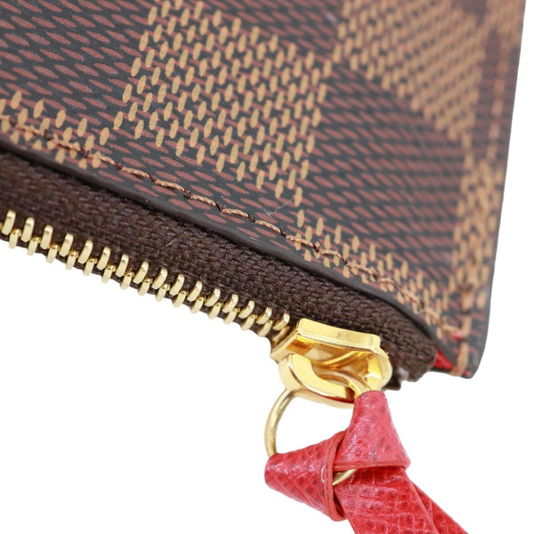 LOUIS VUITTON Felicie Zippered Damier Ebene Canvas Insert Pouch Brown