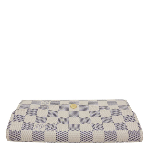 LOUIS VUITTON Sarah Damier Azur Wallet White