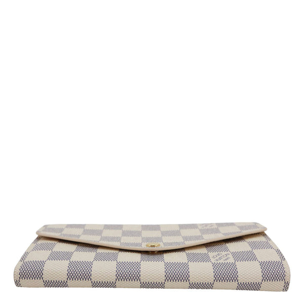 LOUIS VUITTON Sarah Damier Azur Wallet White