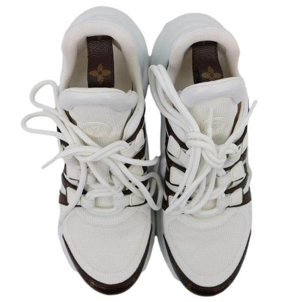 LOUIS VUITTON Archlight Mesh and Monogram Sneakers White Size 36.5