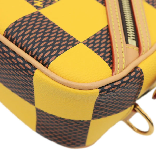 LOUIS VUITTON Volcano Damier Pop Chess Canvas Messenger Bag Yellow