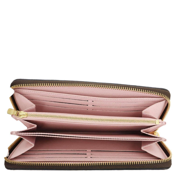 LOUIS VUITTON Damier Ebene Zippy Wallet Brown