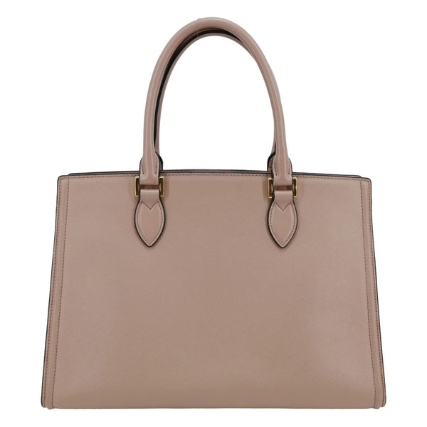 PRADA Saffiano Soft Calfskin Leather Top Handle Shoulder Bag Pink