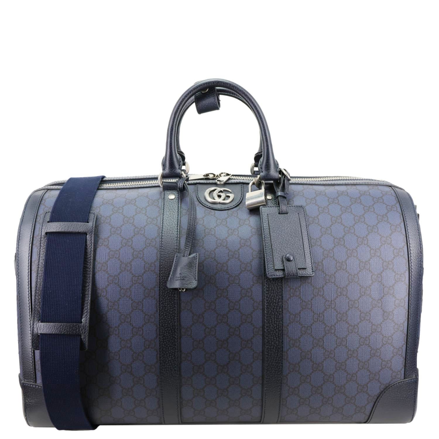 GUCCI GG Supreme Canvas Duffle Bag Navy Blue 724612