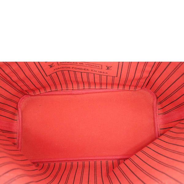 LOUIS VUITTON Neverfull MM Damier Ebene Shoulder Bag Brown