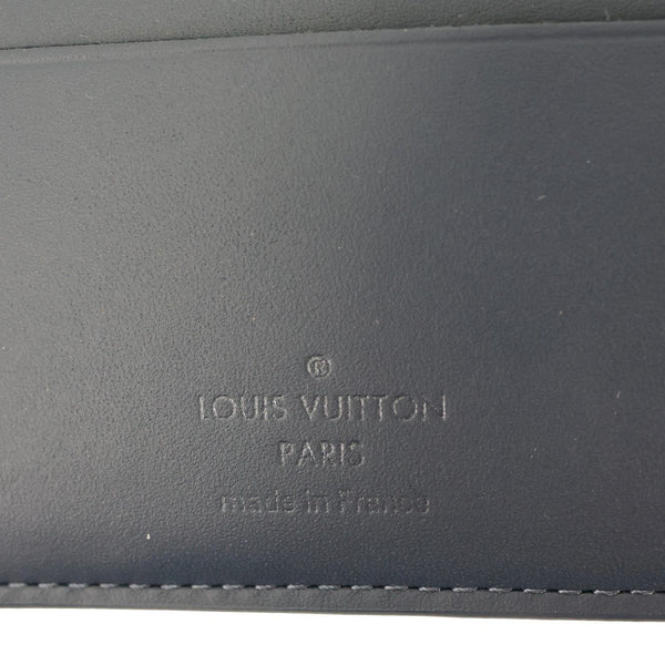 LOUIS VUITTON Porte Feuille Multiple Monogram Shadow Wallet Navy Blue